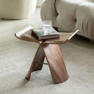 Butterfly Chair Made from Ash Plywood 4 Colors Natural/Black/Walnut Stool Chair for Living Room Bedroom Wooden Display Furniture 2