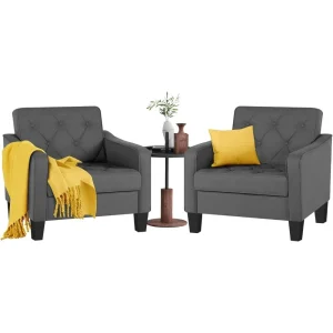 Living room chair accent chair 2-piece set, waiting room armchair, bedroom reading chair, comfortable club chair plush 1